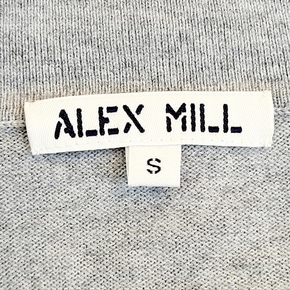 ALEX MILL Heather Grey Polo Collar Sweater Small - Picture 4 of 7